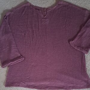 2X.    JANE SOFT STRECHY WAFFLE KNIT TOP